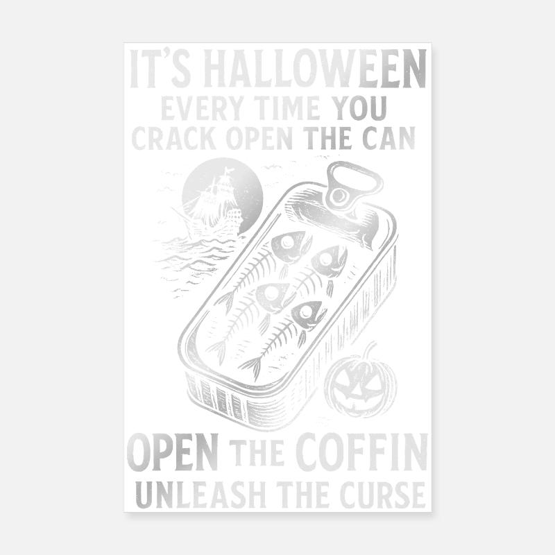 Canettes de poisson d’Halloween Spooky Design Poster 20 x 30 cm