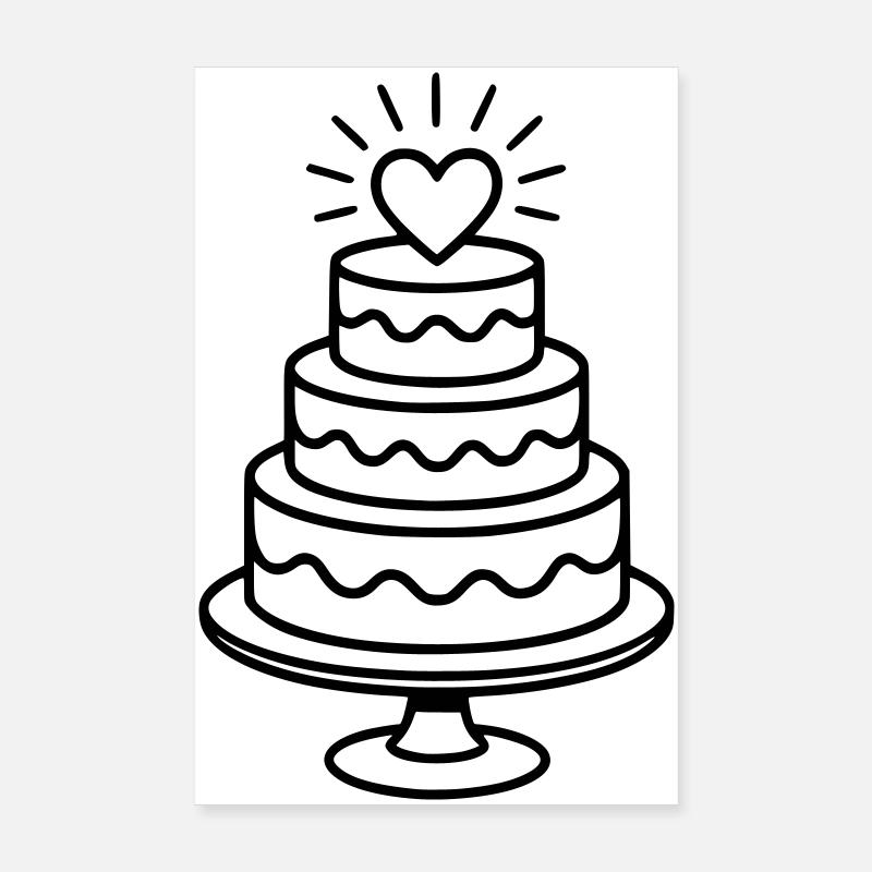 Mariage - Pièce montée Poster 20 x 30 cm