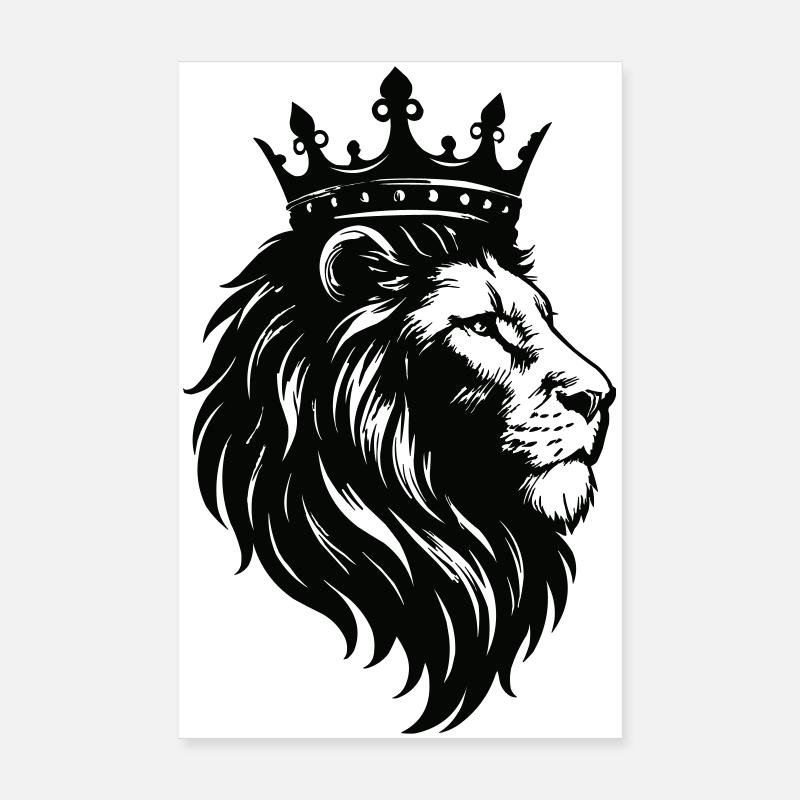 Löwe King Poster 20 x 30 cm