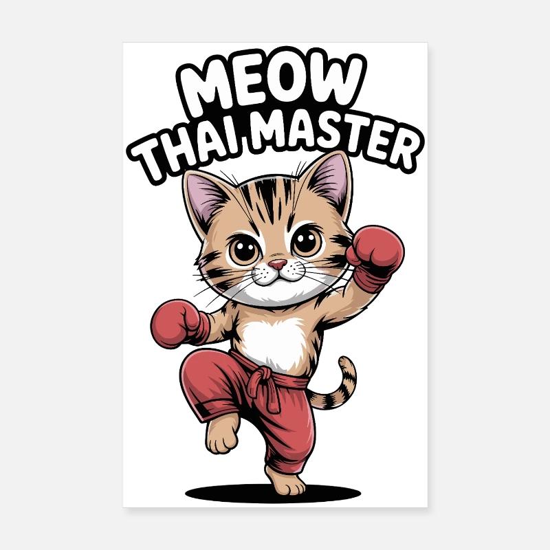 Kitten Karate Master Design Poster 8" x 12" (20x30 cm)