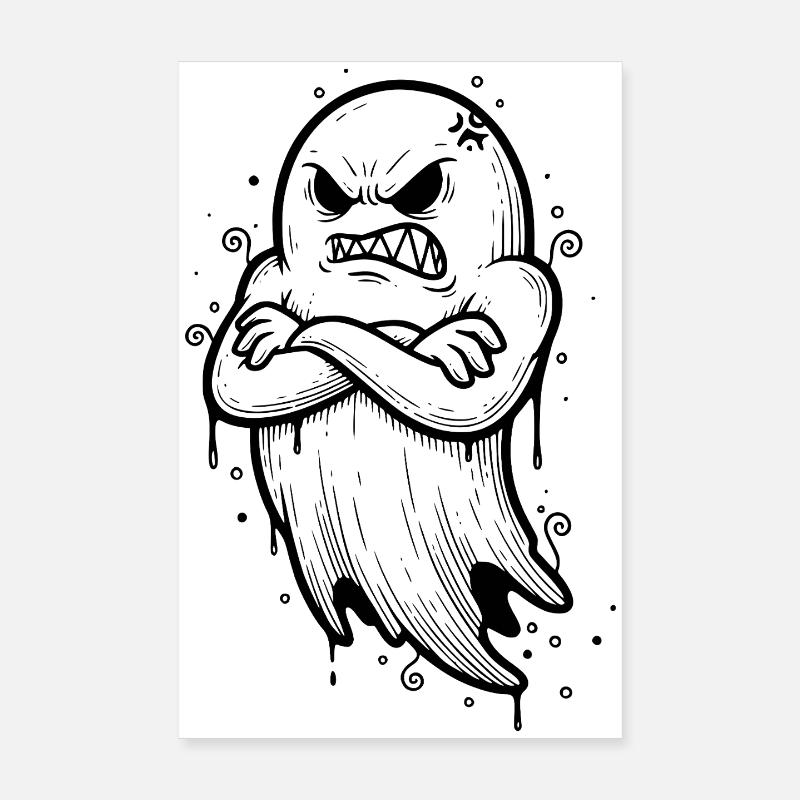 Halloween Ghost Poster 8" x 12" (20x30 cm)