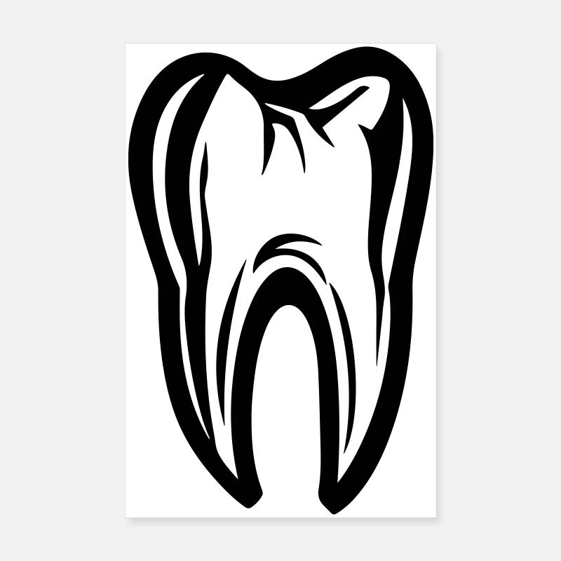Tooth Icon Dentist Poster 8" x 12" (20x30 cm)