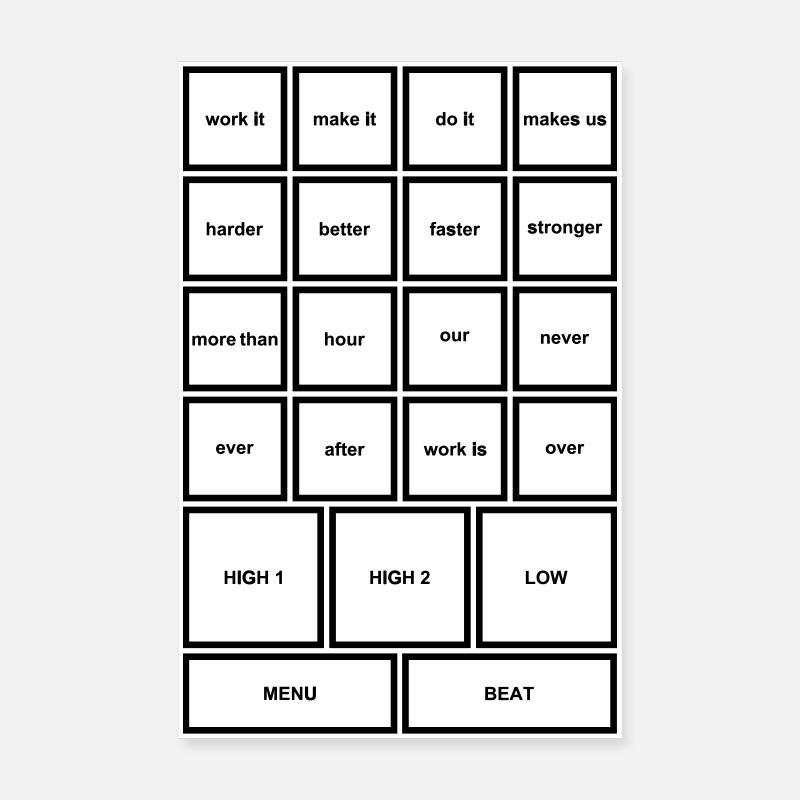 Work It – Motivation, Power & Fortschritt Poster 20x30 cm