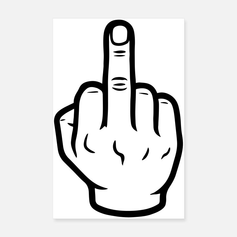 Hand middle finger Poster 8" x 12" (20x30 cm)