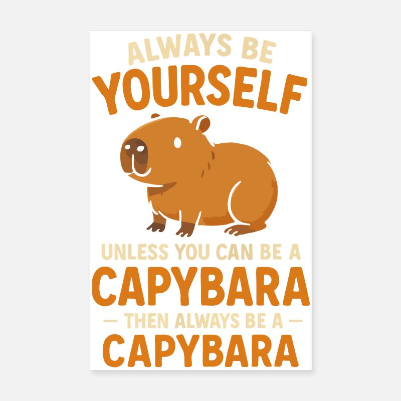 Capybara Poster 8" x 12" (20x30 cm)