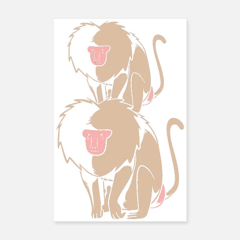 Affe Poster 20x30 cm