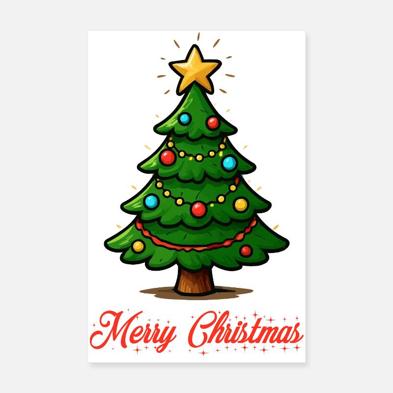 Christmas Tree Starlight Poster 8" x 12" (20x30 cm)