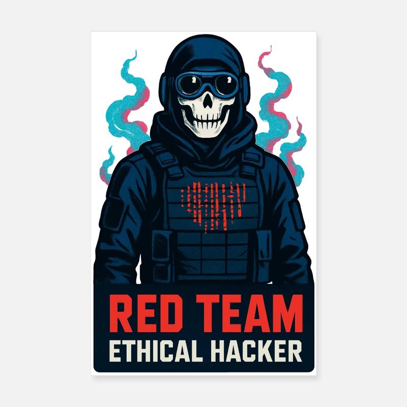 Cyber-Red-Team ethischer Hacker Poster 20x30 cm
