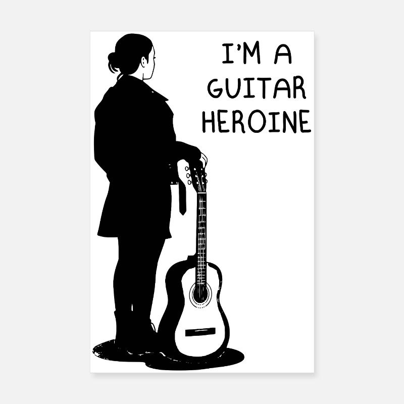 Ich bin eine Gitarrenheldin Poster 20x30 cm