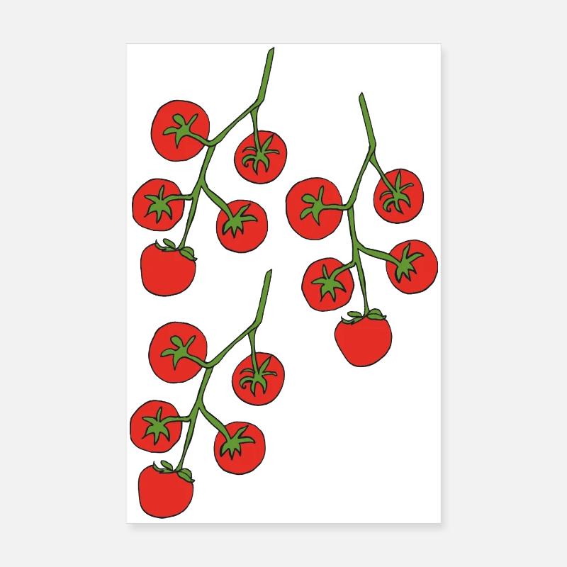 Buisson de tomates triple Poster 20 x 30 cm