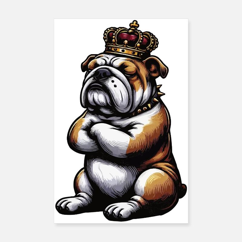 Bouledogue anglais Bully Bully Propriétaire Bullyfan Poster 20 x 30 cm