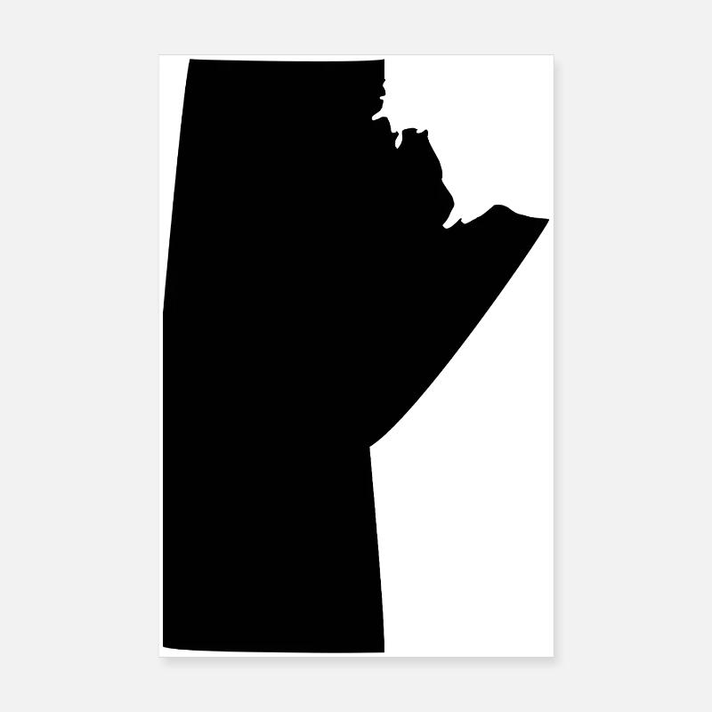 Carte du Manitoba Poster 20 x 30 cm