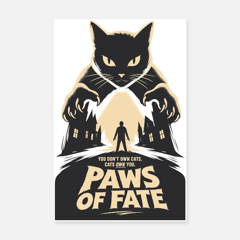 Horreur Chatte Pattes du Destin Poster 20 x 30 cm
