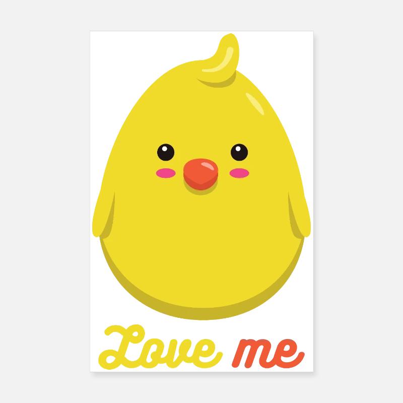 Ente - Poster 20x30 cm - Weiß
