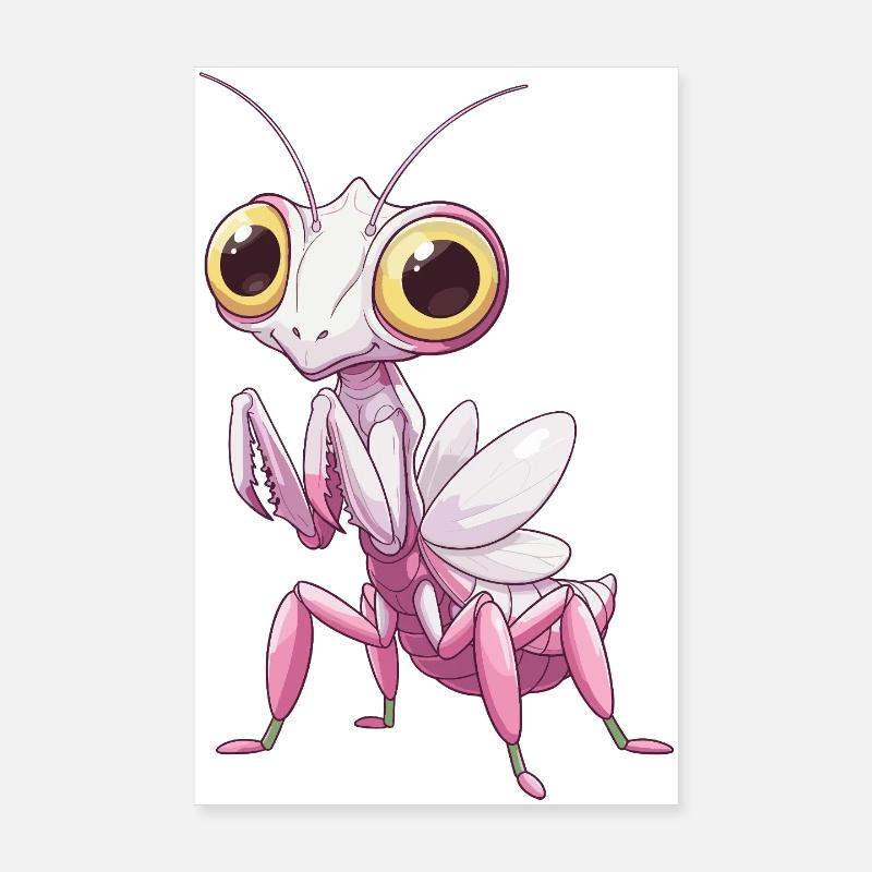 Cute orchid mantis with big eyes Poster 8" x 12" (20x30 cm)