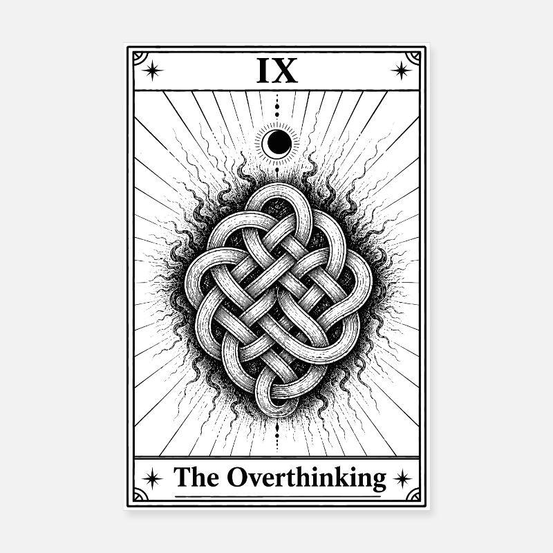Overthinking | Tarot Card Everyday Poster 8" x 12" (20x30 cm)