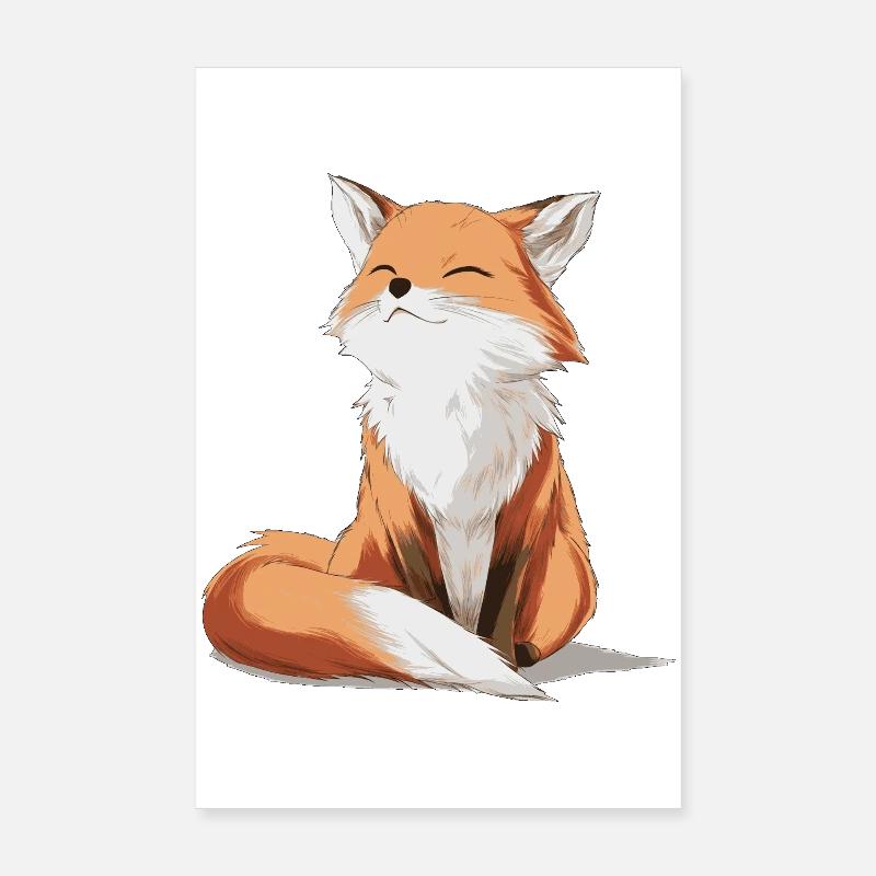 Renard mignon Poster 20 x 30 cm