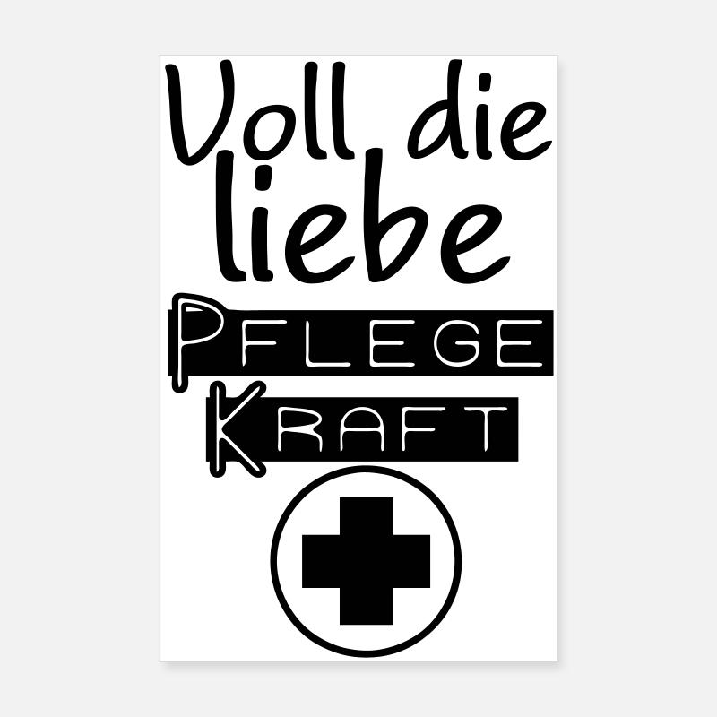 Liebe Pflegekraft Geschenk Poster 20x30 cm