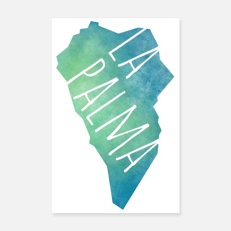 La Palma - Poster 20x30 cm - Weiß