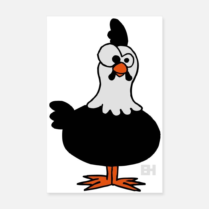 Chicken - Hen - Poster 8" x 12" (20x30 cm) - white