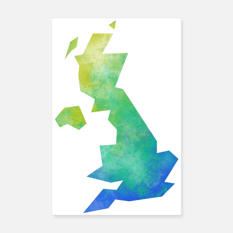 Map UK Poster 8" x 12" (20x30 cm)