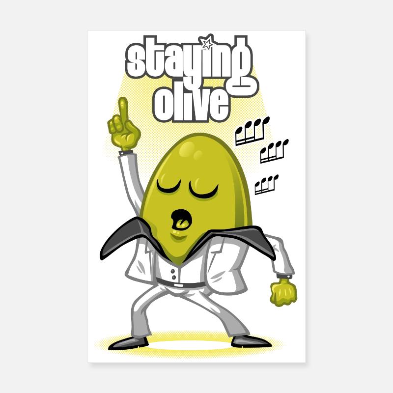 Rester olive - Poster 20 x 30 cm - blanc
