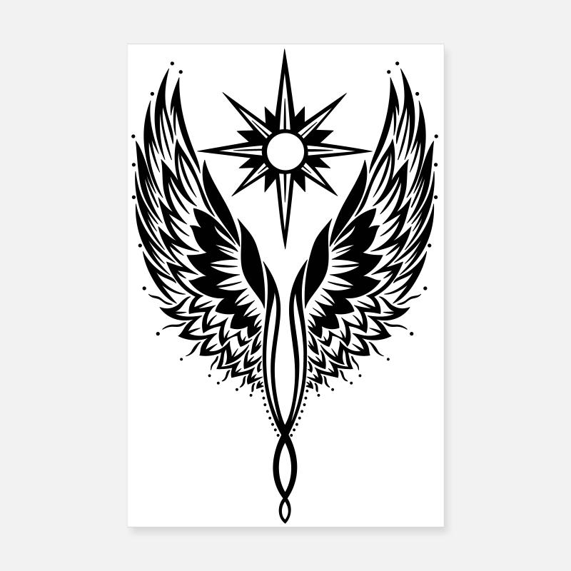 Angel Wing Angel Wing Archangel Poster 8" x 12" (20x30 cm)