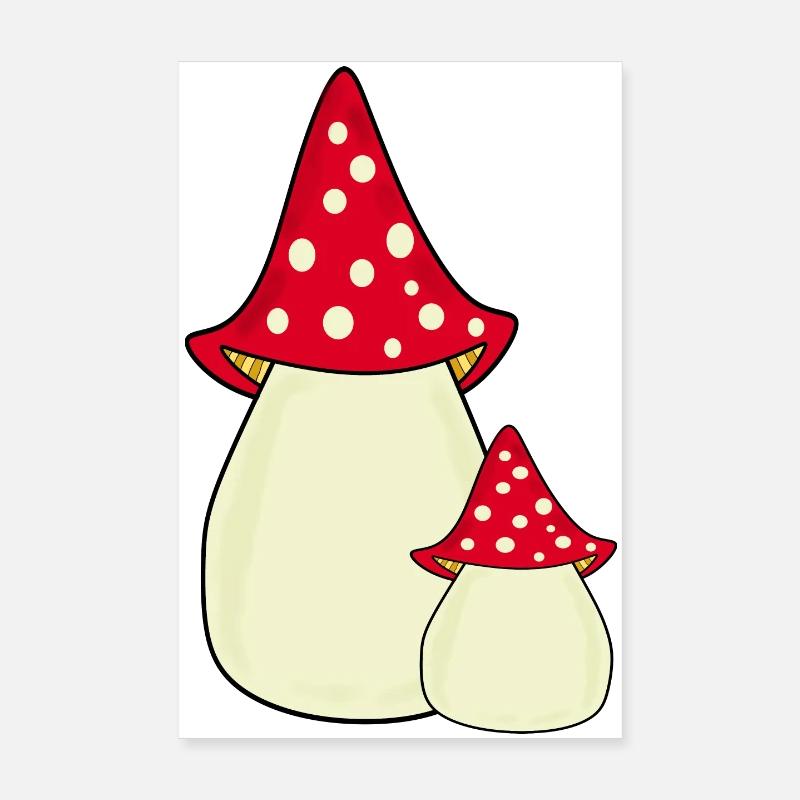 Champignon, champignon dans les bois cadeau Poster 20 x 30 cm