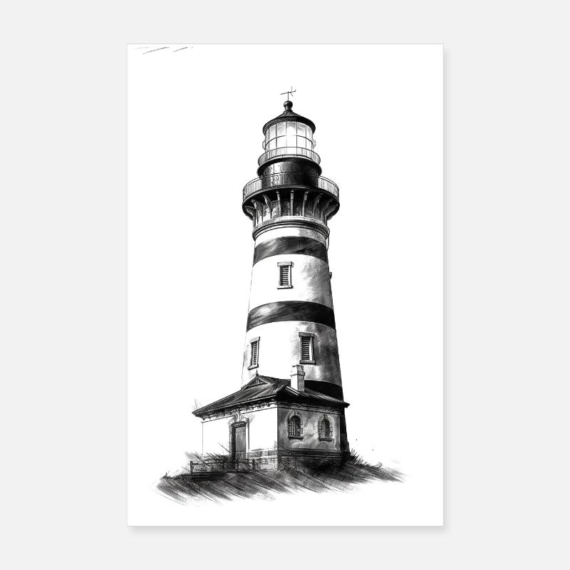 Lighthouse design for self-design Poster 8" x 12" (20x30 cm)