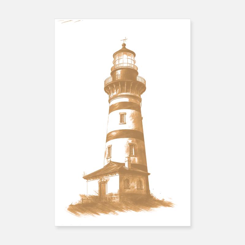 Accent de couleur phare Poster 20 x 30 cm