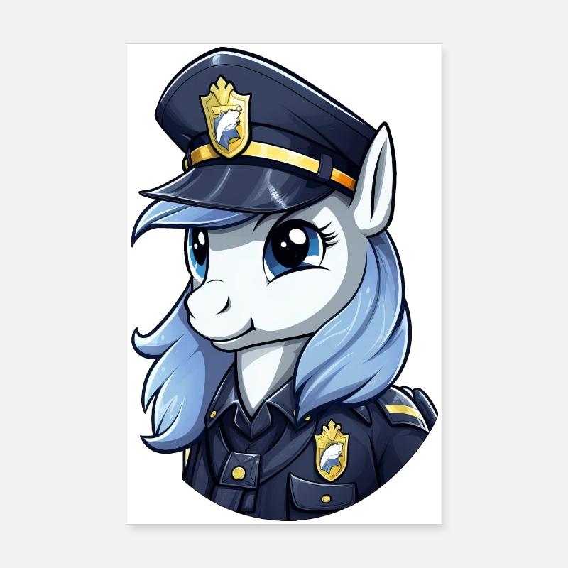 Police Pony Poster 8" x 12" (20x30 cm)