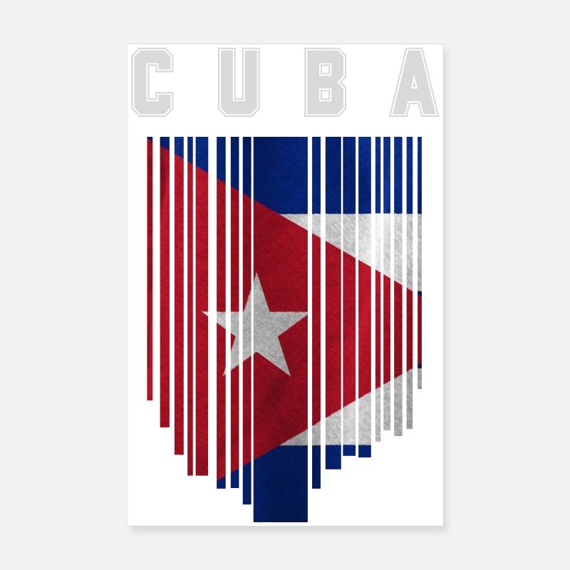 Cuban flag, Cuban pride Poster 8" x 12" (20x30 cm)