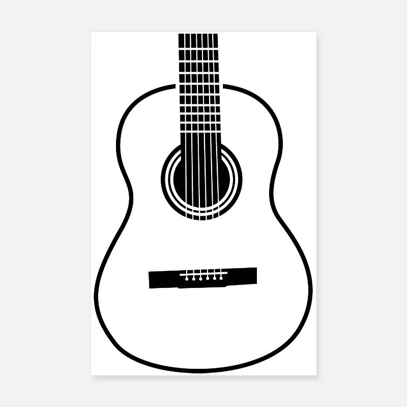 Guitar Drawing Poster 8" x 12" (20x30 cm)