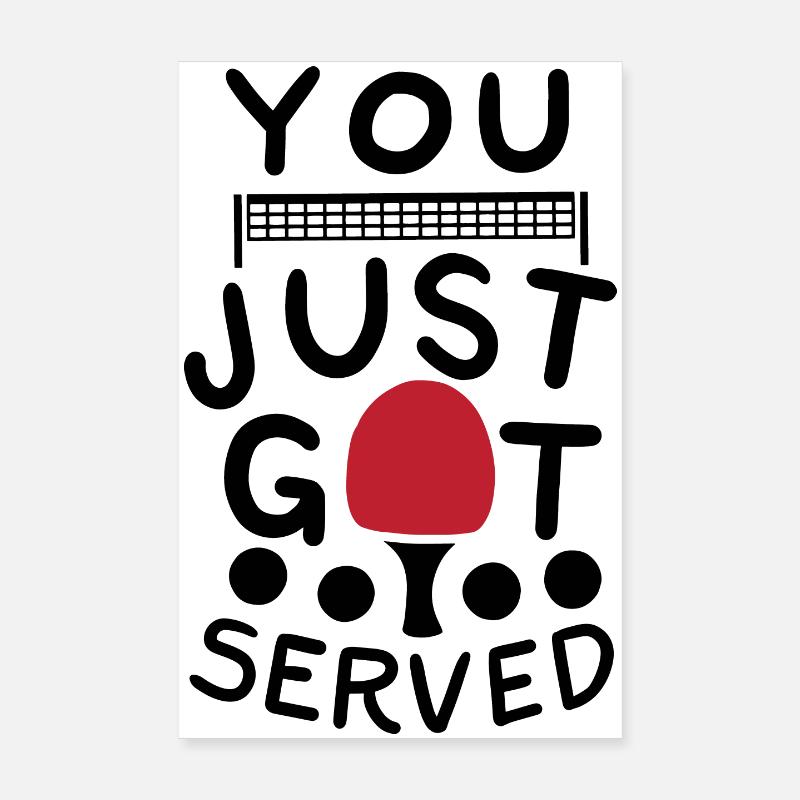 Ping Pong Spruch Poster 20x30 cm