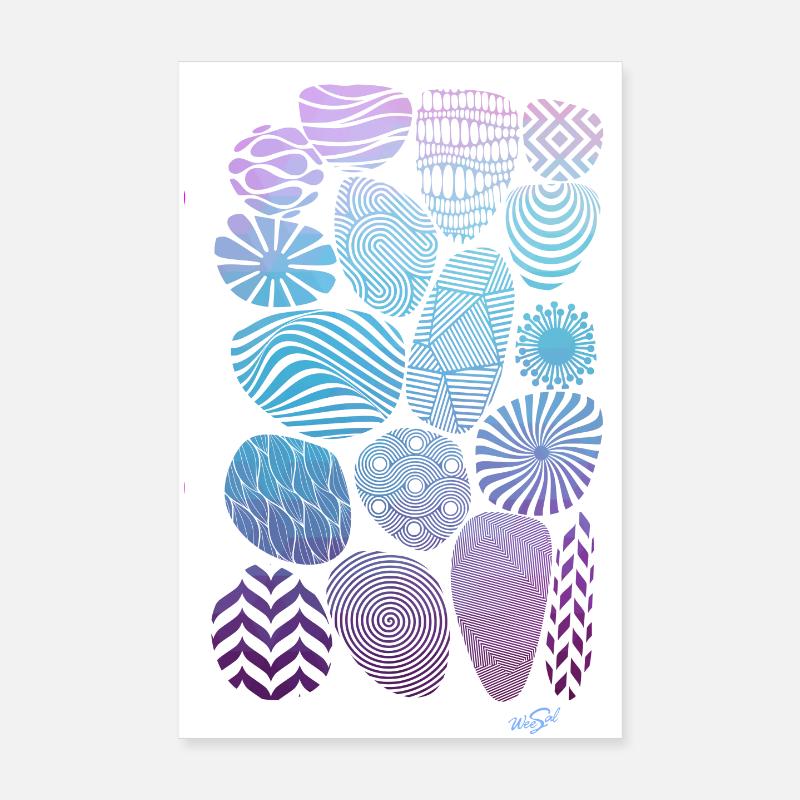 Pierres - Poster 20 x 30 cm - blanc