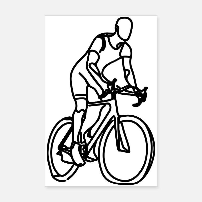 Cycling Sketch Poster 8" x 12" (20x30 cm)