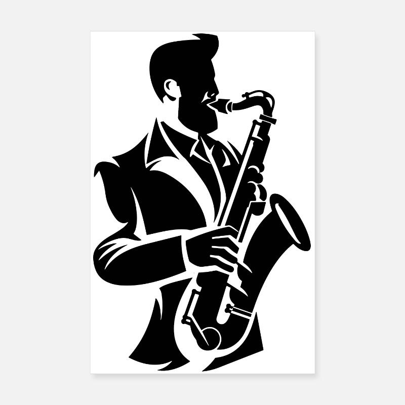 Saxophonist Poster 20x30 cm