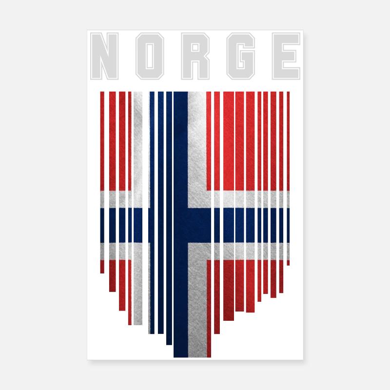 Norwegian flag, Norwegian pride Poster 8" x 12" (20x30 cm)