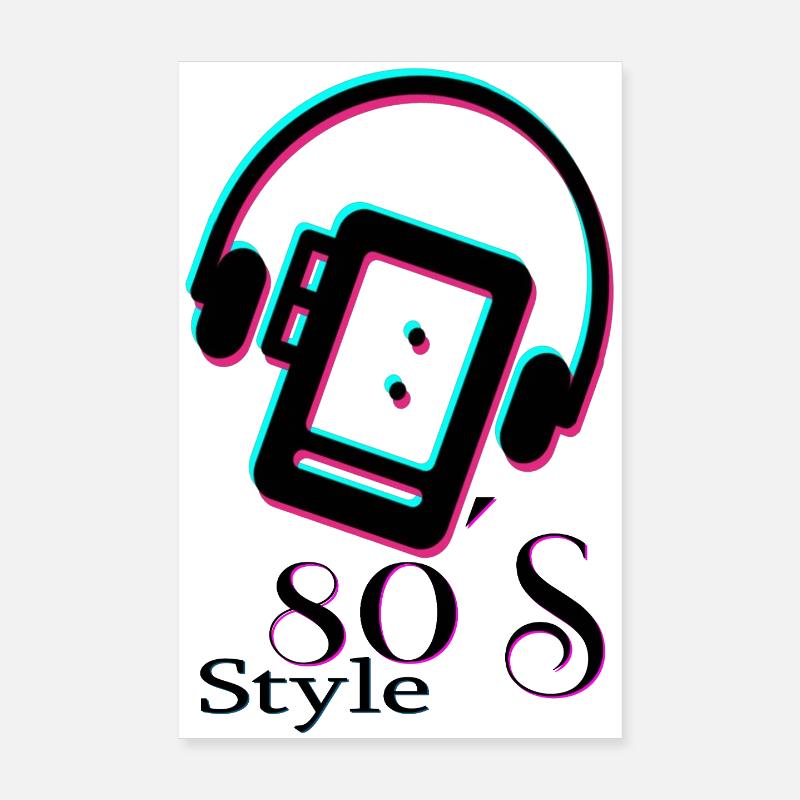 Retro-Design der 80er Poster 20x30 cm