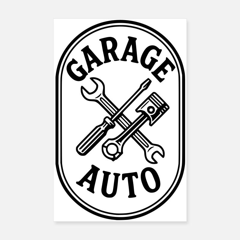 Autogarage Poster 20x30 cm