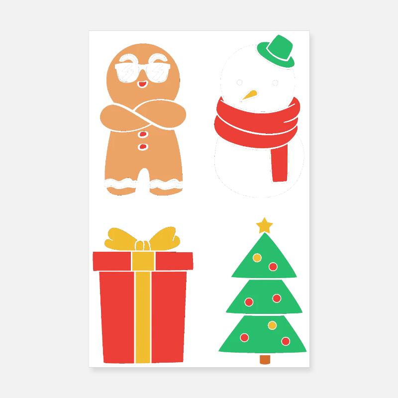 Lebkuchen Weihnachten Lebkuchenmann Gingerbread Poster 20x30 cm