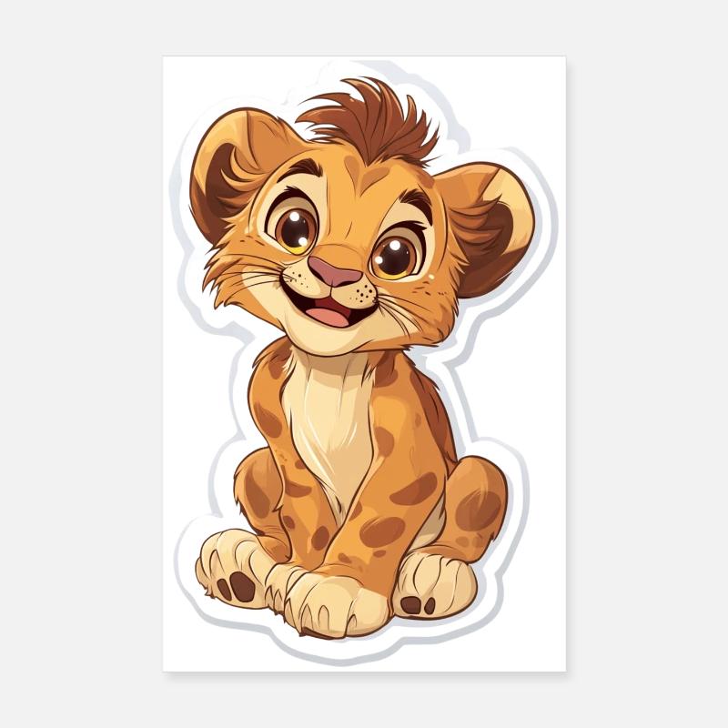 Lion Poster 20 x 30 cm