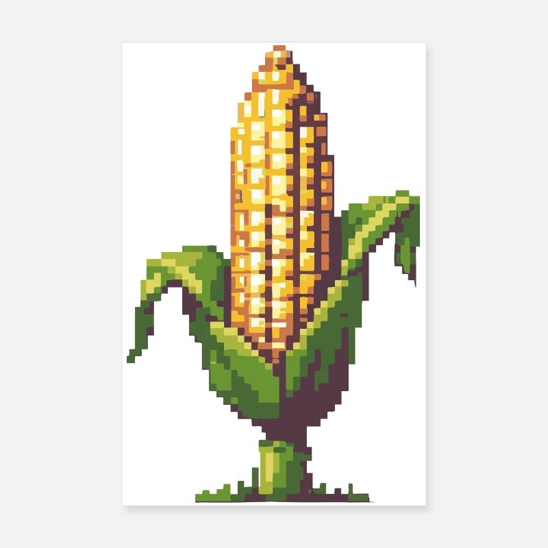 Pixel maïs Pixel Art Poster 20 x 30 cm