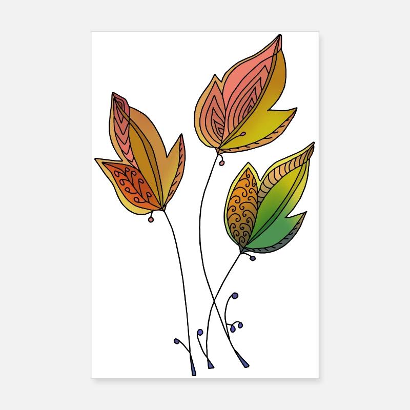 feuilles Poster 20 x 30 cm