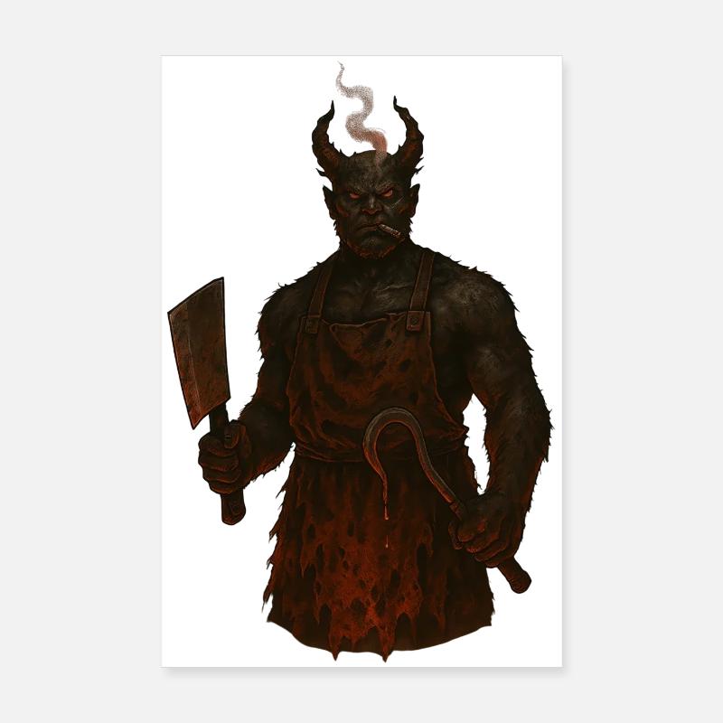 Devil Butcher Demon Poster 20x30 cm
