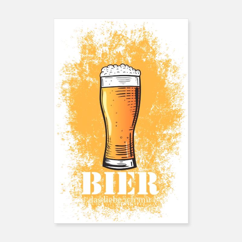 Bierliebe Glasdesign Bier Glas Poster 20x30 cm