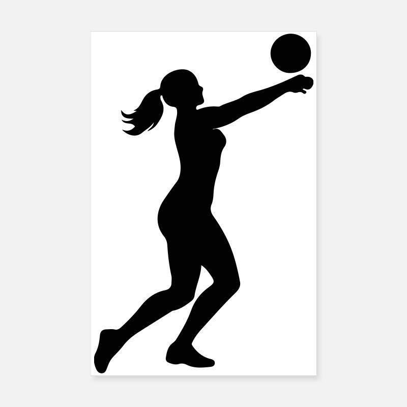 Volleyball Silhouette Poster 8" x 12" (20x30 cm)