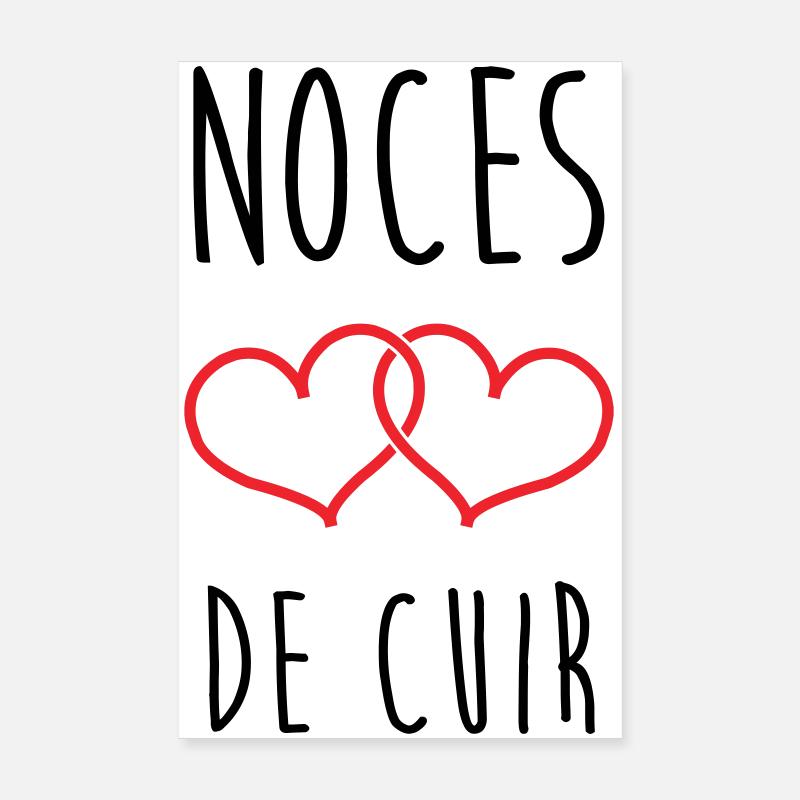 noces de cuir 2 ans d'amour Poster 20 x 30 cm