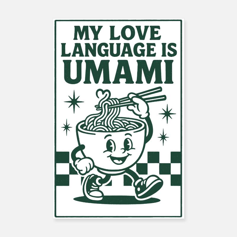 Umami, c’est l’amour | Nouilles ramen Poster 20 x 30 cm