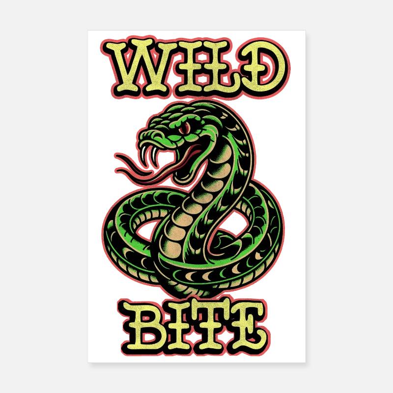 Wilder Biss Poster 20x30 cm